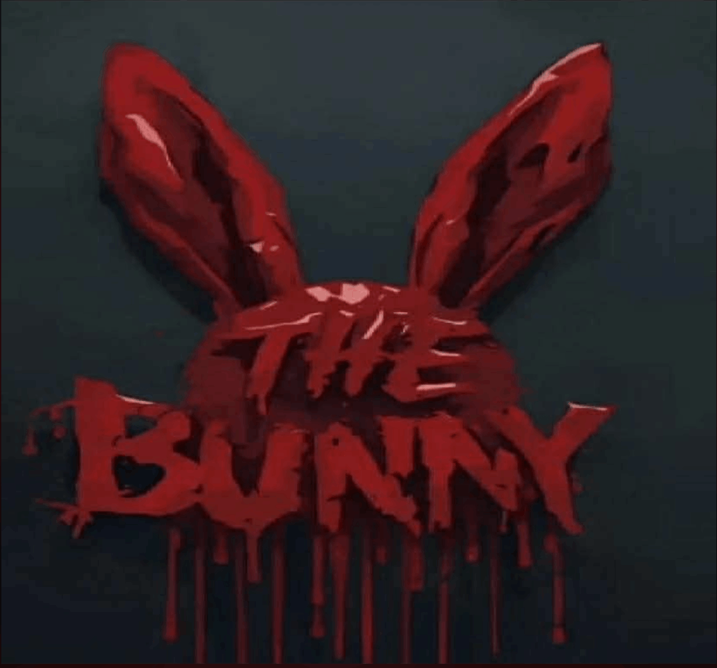 The Bunny Movie Poster with red font and blood